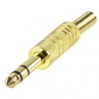 goobay conector audio estereo jack 635mm macho dorado
