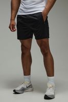 pantalon corto man active deportivo elastico con cremallera y bolsillos negro