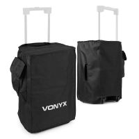 fundas vonyx sc12b para altavoces 12 juego 2 unidades con bolsillo negro