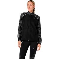 asics road lite-show packable  chaqueta para correr - negro
