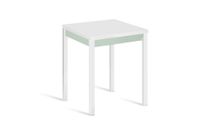 mesa cocina alta extensible libro 80160x80 cm verde pata blanco