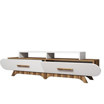 Mueble Tv Flora Blanco Nogal