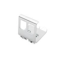 adaptador de carril din digitus an-25185 2 puertos keystone metalico
