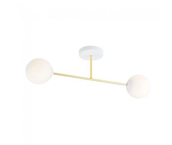 Plafón de techo mendra ii opal 2 luces marca wonderlamp