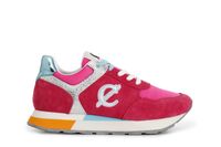 zapatillas deportivas de piel de ante y tejido con apliques de glitter hot pink 37