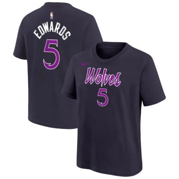 Camiseta Anthony Edwards Minnesota Timberwolves Nike City Edition N&N Junior