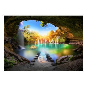 Papel Pintado 3d - Turquoise Lake (150x105 Cm)