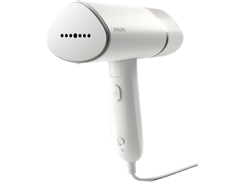 Plancha de vapor vertical - Philips STH3020/10, Compacta y Plegable, 1000 W, 0.12 l, 20 g/min, Calentamiento 30s, Blanco
