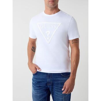 Guess Tops y Camisetas M6YI71 K3745 CN SS CORE TEE-G011 WHITE para hombre