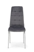 calgary grey velvet dining chairs - grey