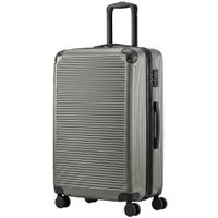 homcom maleta de viaje carcasa rigida expandible maleta trolley 4 ruedas cerradura tsa 77 cm gris oscuro