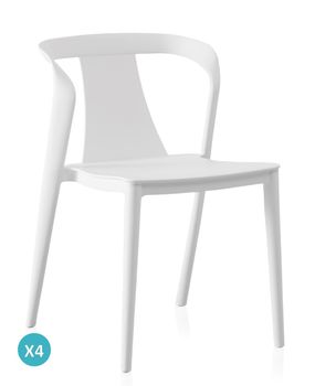 Pack 4 sillas pp color blanco