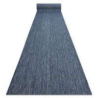 alfombra de pasillo sisal sion mezcla tejido plano azul oscuro 120cm 120x330 cm