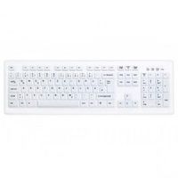 teclado lavable desinfectable active key ak-c8100f usb blanco