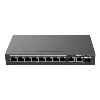 Switch Ruijie RG-ES210GS-P 10 Puertos Gigabit PoE+ Gest. L2 Rack 120W SFP Combo