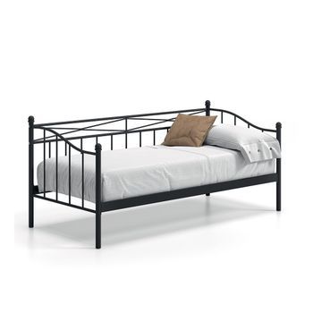 Sofá Cama Negro Sobla 90x200 - Estilo Contemporáneo