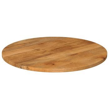 Tablero De Mesa | Tablero Escritorio Redondo Madera Maciza De Mango Ø 80x2,5 Cm