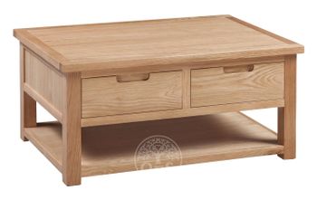 Melrose Oak 2 Drawer Coffee Table