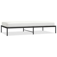 cama individual  cama para adultos  estructura de cama de metal negro 107x203 cm