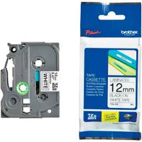 brother tzen231 original p-touch extra strength  label tape - 12mm x 8m black on white
