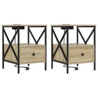 armario de noche 2 uds roble sonoma 415 x 405 x 55 cm vidaxl