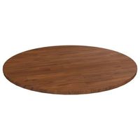 tablero de mesa redonda madera de roble marron oscuro o70x15cm vidaxl