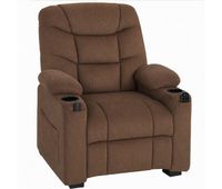 homcom sillon relax reclinable electrico con calor lumbar y masaje vibracion sillon masaje relax motor silencioso funcion memoria asiento ancho bolsillos portavasos usb tela terciopelo marron