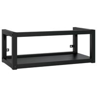 estructura de lavabo  mueble de lavabo suspendido hierro negro 79x38x31 cm