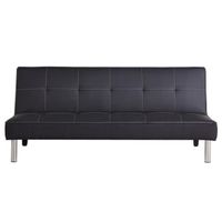 sofa cama clic clac polipiel 180x93x77 cm - negro