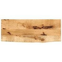tablero de mesa borde natural madera maciza mango 90x40x25 cm vidaxl