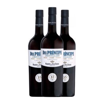 Marqués Del Real Tesoro Vino Generoso Amontillado Del Príncipe Jerez-xérès-sherry 15 Años 75 Cl 18.5% Vol. (pack De 3 Unidades)