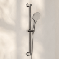 barra de ducha con ducha de mano lomazoo cromada 3 funciones manguera 150 cm