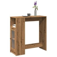 mesa alta  mesa de bar con estantes madera roble artisian 101x40x1035 cm cfw966799