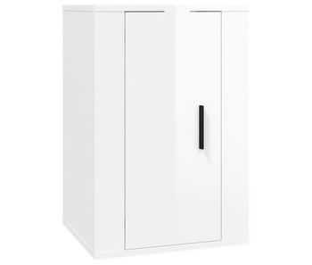 Mueble tv - mesa de tv de pared blanco brillante 40x34,5x60 cm