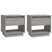 mesitas noche 2 uds madera ingenieria gris sonoma 45x34x44 cm vidaxl