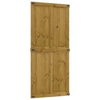 Puerta Corrediza Corona Marrón Miel 100 X 210 Cm Vidaxl