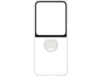 Funda móvil - Samsung Clear Case, Para Galaxy Z Flip6, Compatiible con Flip7 FE, Con anillo, Transparente