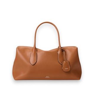 Polo Ralph Lauren para mujer. 428977211001 Bolso satchel Bellport de piel marrón (OSFA), Casual
