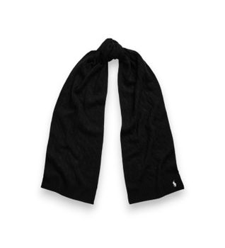 Polo Ralph Lauren para mujer. 455956296001 Bufanda de cachemira y lana negro (OSFA), Casual