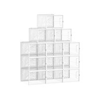 12 cajas para zapatos transparentes 12