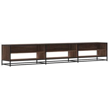 Mueble Para Tv | Mueble De Salón | Mesa De Tv Madera De Ingeniería Marrón Roble 270x40x46 Cm