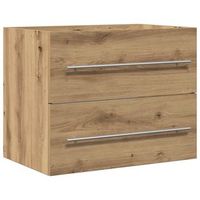 mueble de bano para lavabo artisan oak 60x385x48 cm vidaxl