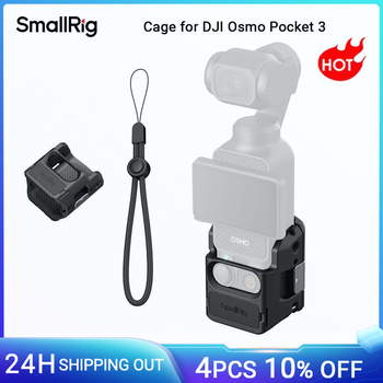 Jaula SmallRig para DJI Osmo Pocket 3, con correa para muñeca, solo interfaz de montaje GoPro plegable de 52g para la Base GoPro Original -5072