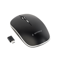 raton gembird inalambrico 1600 dpi negro 4 botones receptor tipo c