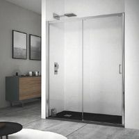 frontal de ducha  puerta corredera kennedy  150 cm cristal serigrafiado lateral fijo 70 cm