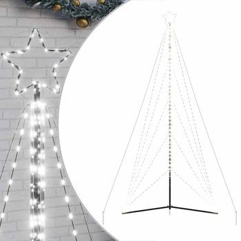 Árbol De Navidad Led 615 Leds Blanco Frío 404,5 Cm Vidaxl