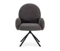 sillon giratorio dario gris oscuro