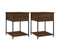 vidaxl mesitas noche 2 uds madera ingenieria marron roble 44x45x58 cm