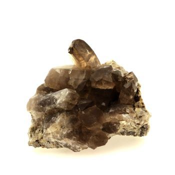 Cuarzo Ahumado - Piedra Natural De Francia, Haute -savoie - Collection Mineral, Brown Color | 488.4 Cts - Certificado De Autenticidad Incluido | 67 X