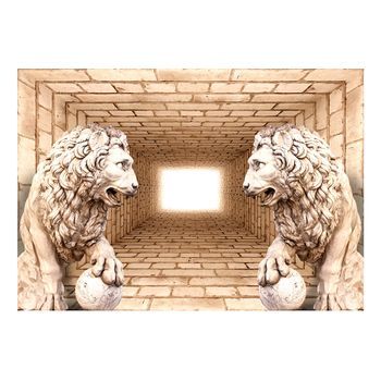 Papel Pintado 3d - Mystery Of Lions (150x105 Cm)